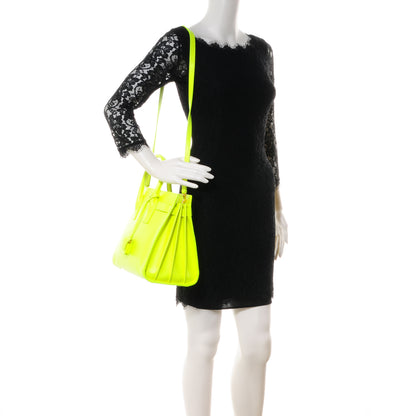 Saint Laurent Leather Small Sac de Jour Carryall Yellow Neon 2 of 10