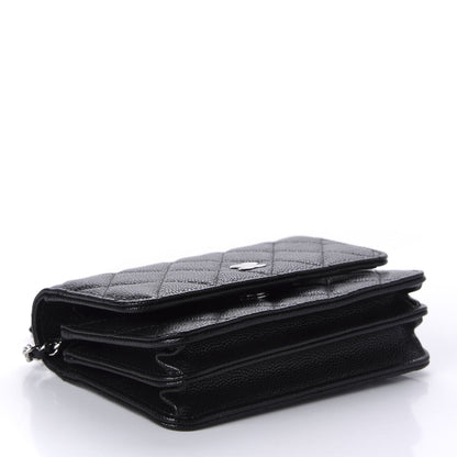 Chanel Caviar Quilted Mini Wallet On Chain WOC Black 4 of 11