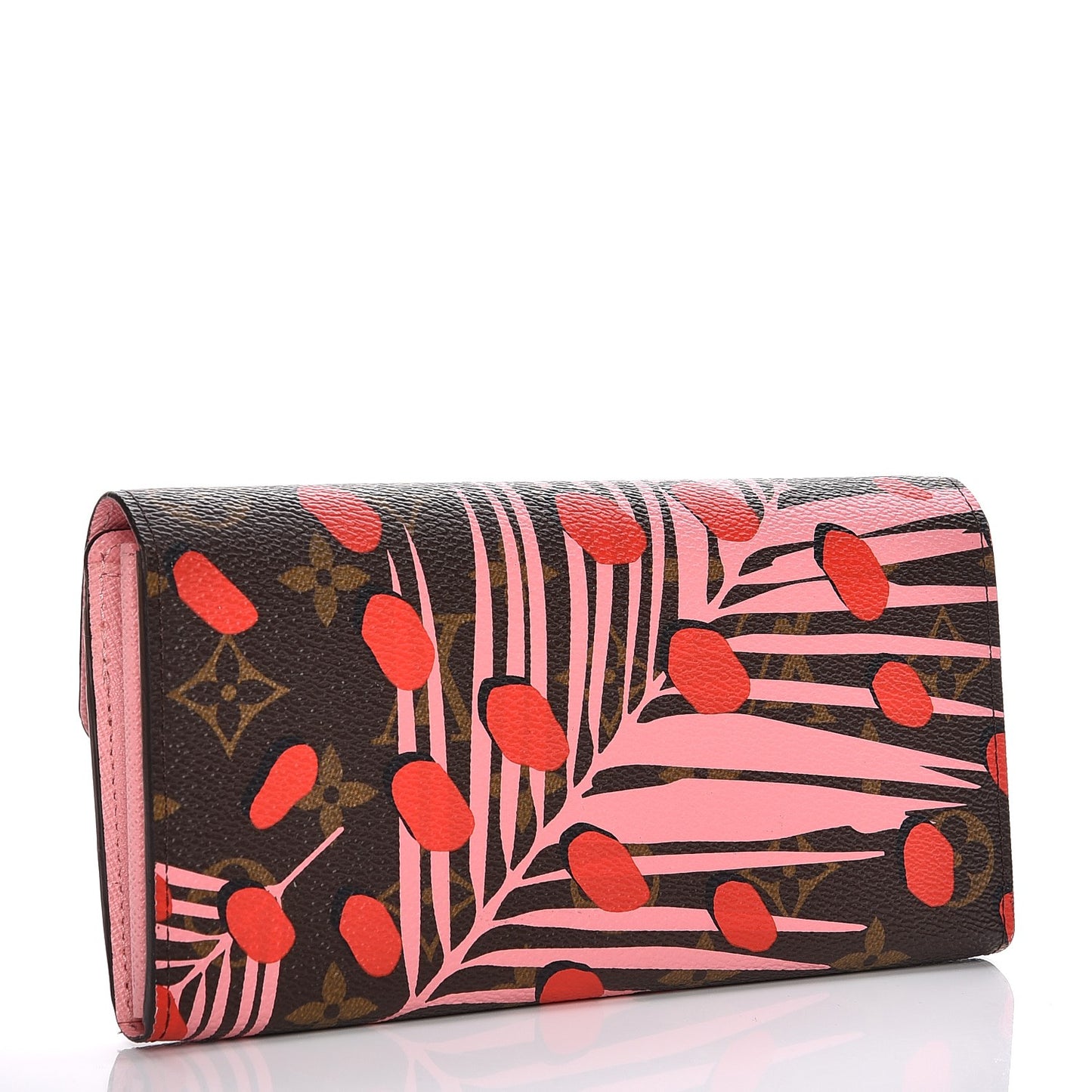 Monogram Jungle Dots Sarah Wallet Sugar Pink Poppy
