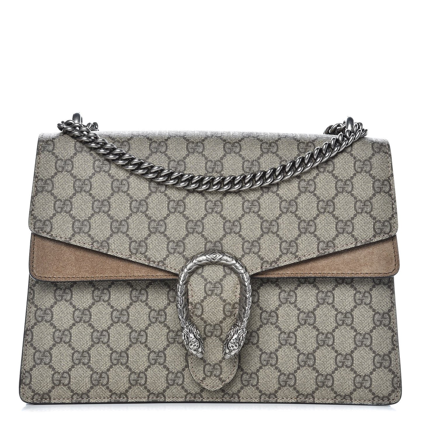 GG Supreme Monogram Medium Dionysus Shoulder Bag Taupe