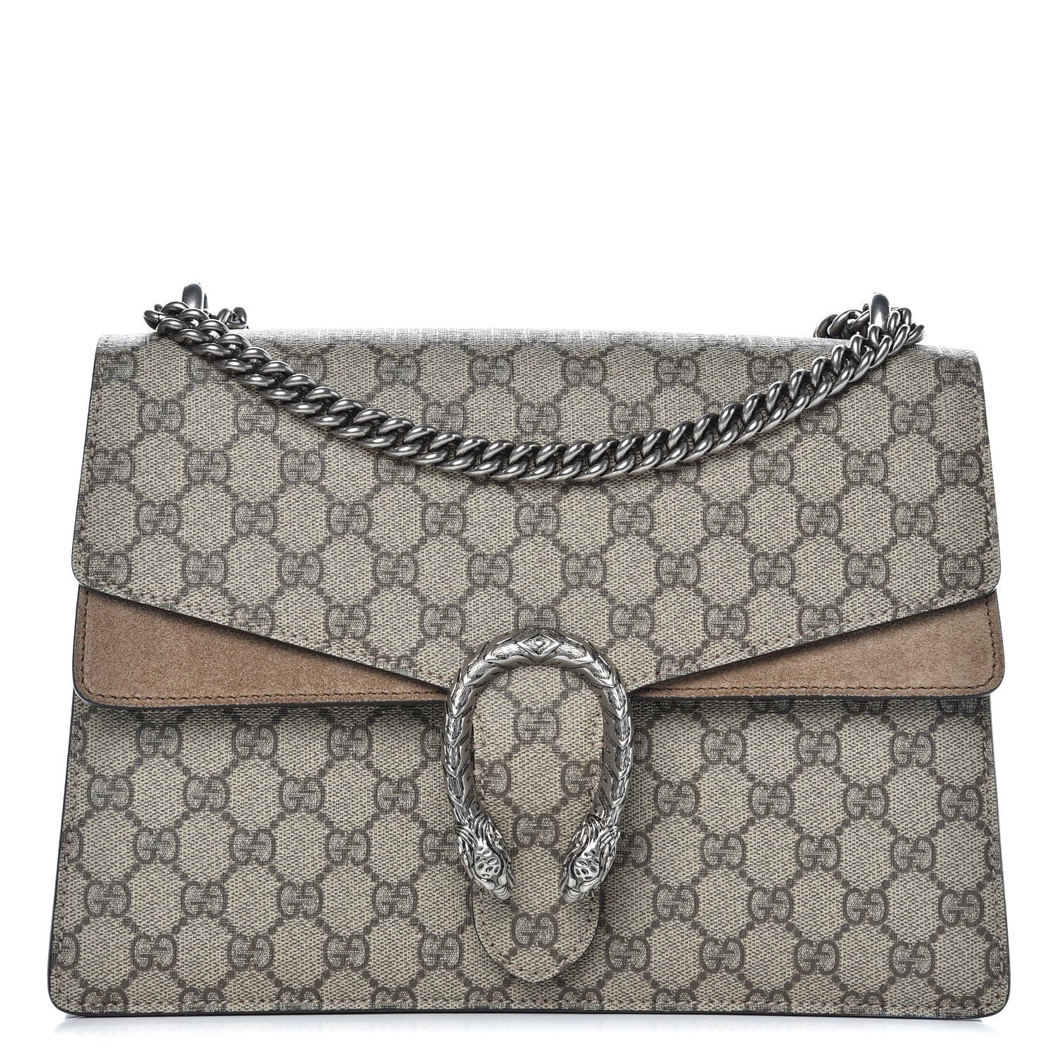 Gucci GG Supreme Monogram Medium Dionysus Shoulder Bag Taupe 1 of 15