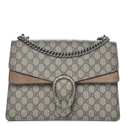 Gucci GG Supreme Monogram Medium Dionysus Shoulder Bag Taupe 1 of 15