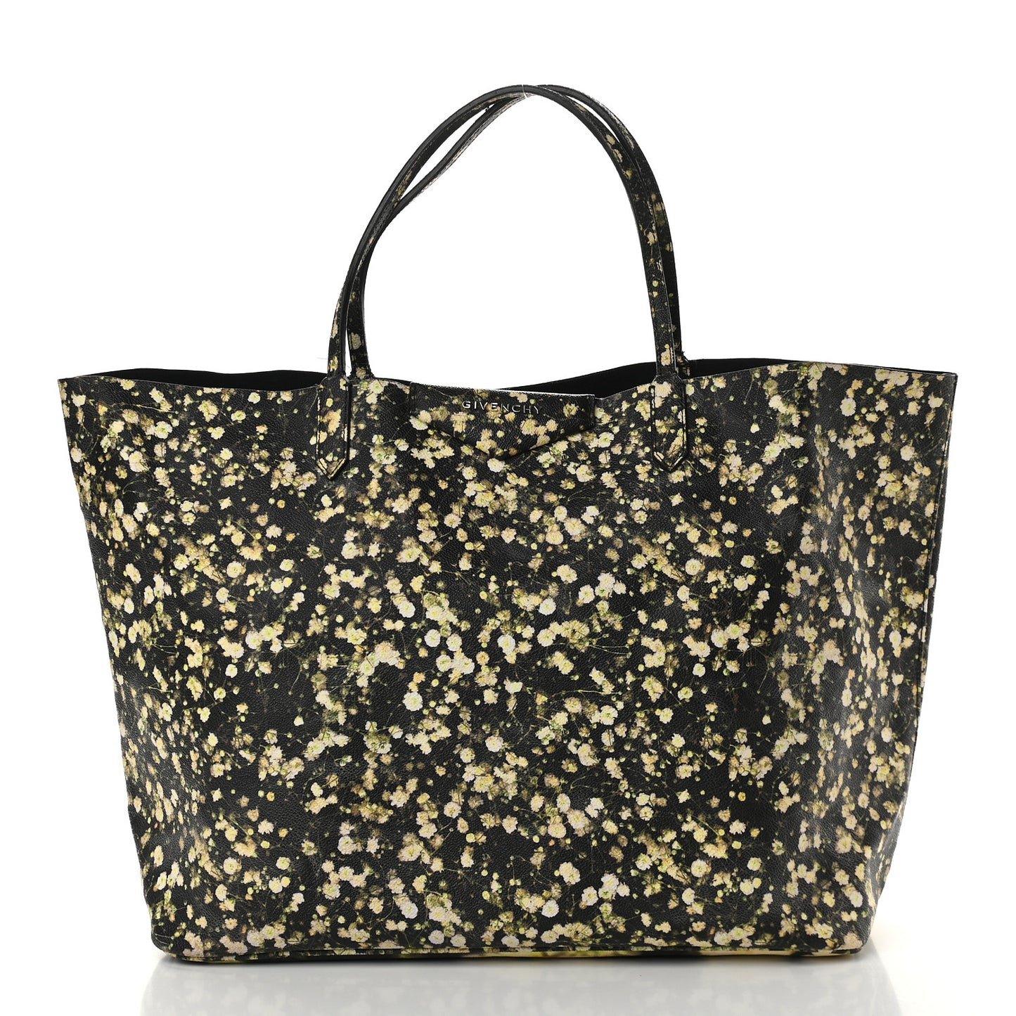 Textured Coated Canvas Baby's Breath Print Large Antigona Tote