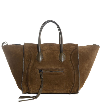 Celine Suede Medium Phantom Luggage Olive 1 of 8