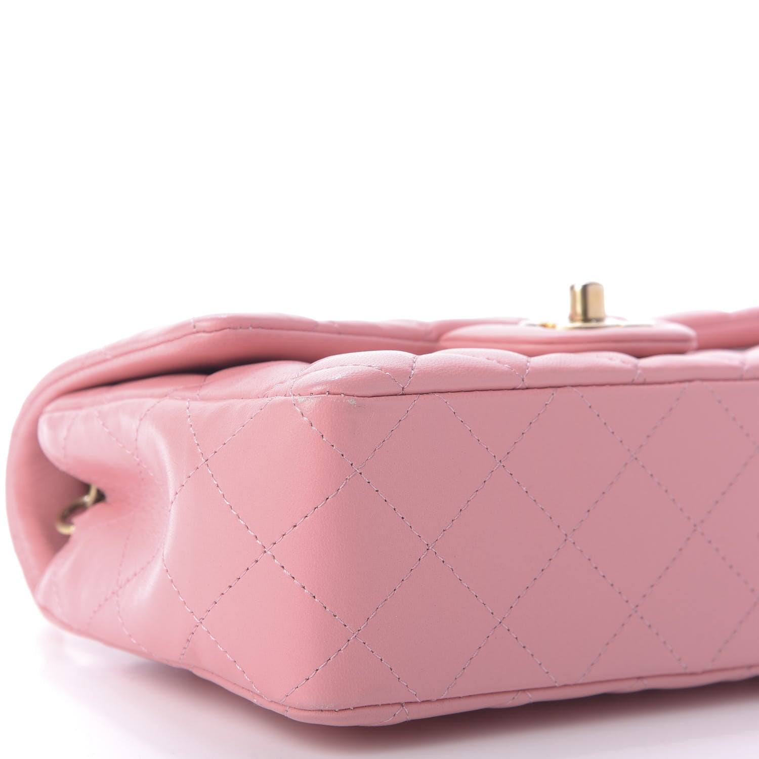 Chanel Lambskin Quilted Mini Rectangular Flap Pink 6 of 11