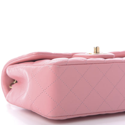 Chanel Lambskin Quilted Mini Rectangular Flap Pink 6 of 11