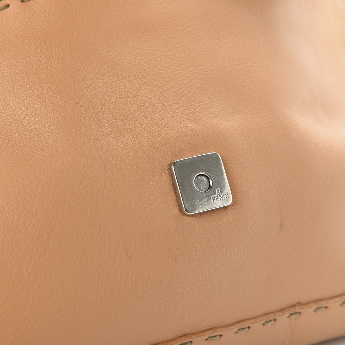 Calfskin Romano Selleria Baguette Beige