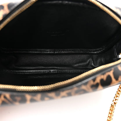 Saint Laurent Calfskin Heart Leopard Print Monogram Mini Lou Camera Bag Toffee 5 of 10