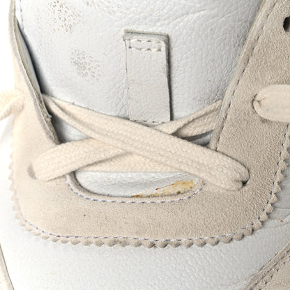 Hermes Calfskin Suede Goatskin Bouncing Sneakers 39 White 11 of 12