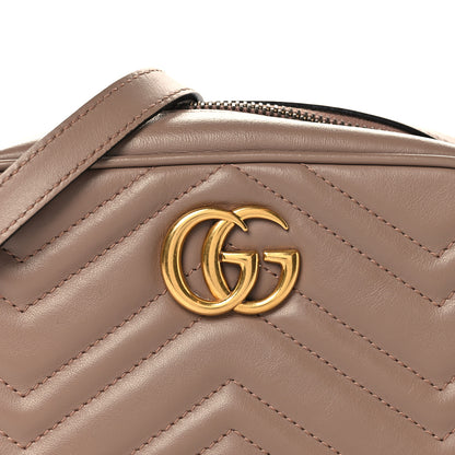 Gucci Calfskin Matelasse Mini GG Marmont Chain Shoulder Bag Porcelain Rose 7 of 9
