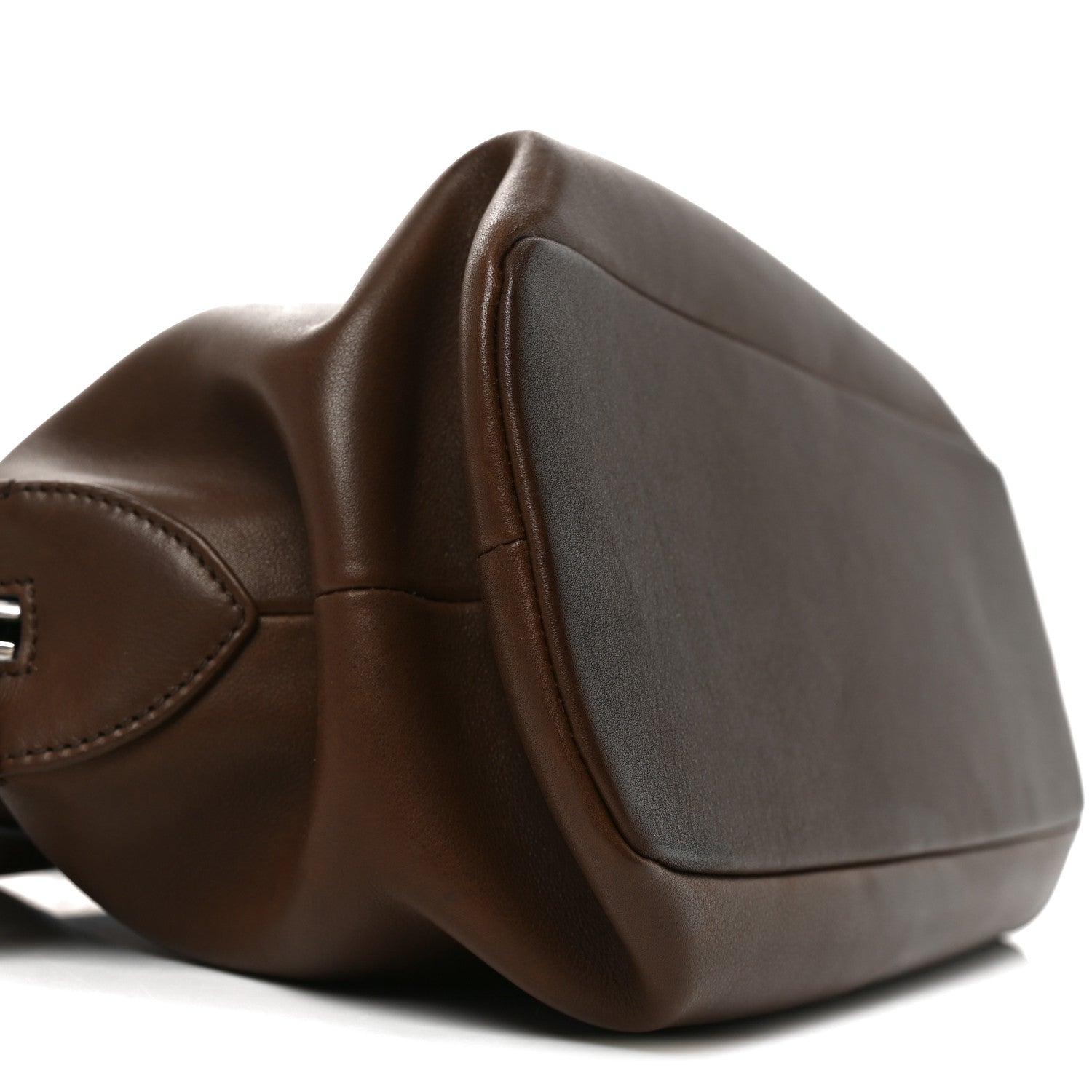 The Row Polished Saddle Calfskin Agnes 12 Deep Brown 8 of 9