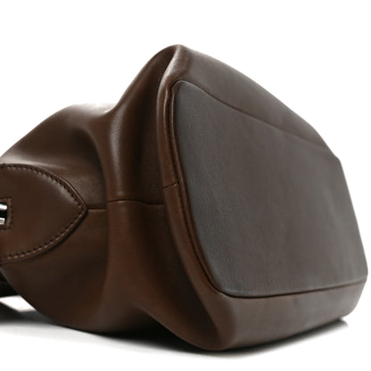 The Row Polished Saddle Calfskin Agnes 12 Deep Brown 8 of 9