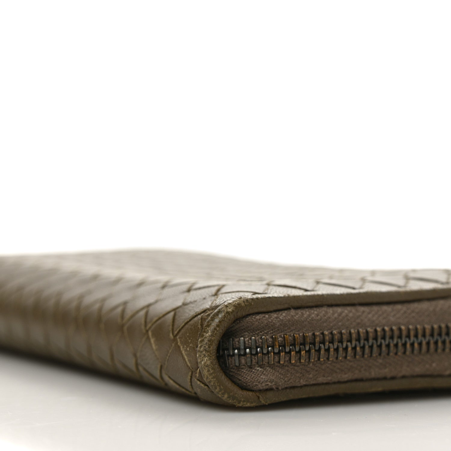Bottega Veneta Nappa Intrecciato Zip Around Wallet Mud 8 of 11