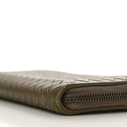 Bottega Veneta Nappa Intrecciato Zip Around Wallet Mud 8 of 11