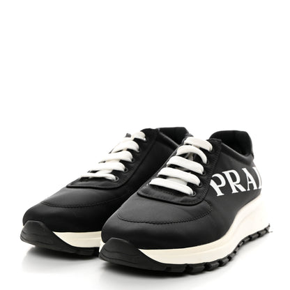 Prada Nylon Gabardine Logo Sneakers 38 Black 3 of 9