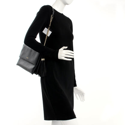 Lanvin Grained Calfskin Medium Sugar Flap Shoulder Bag Black 2 of 9