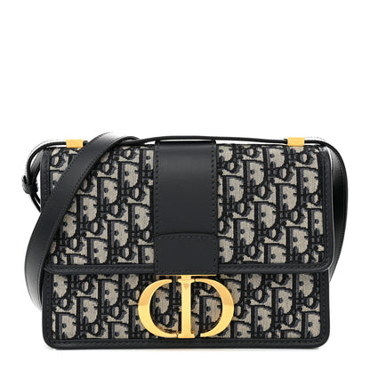 Christian Dior Oblique 30 Montaigne Flap Bag Blue 1 of 12
