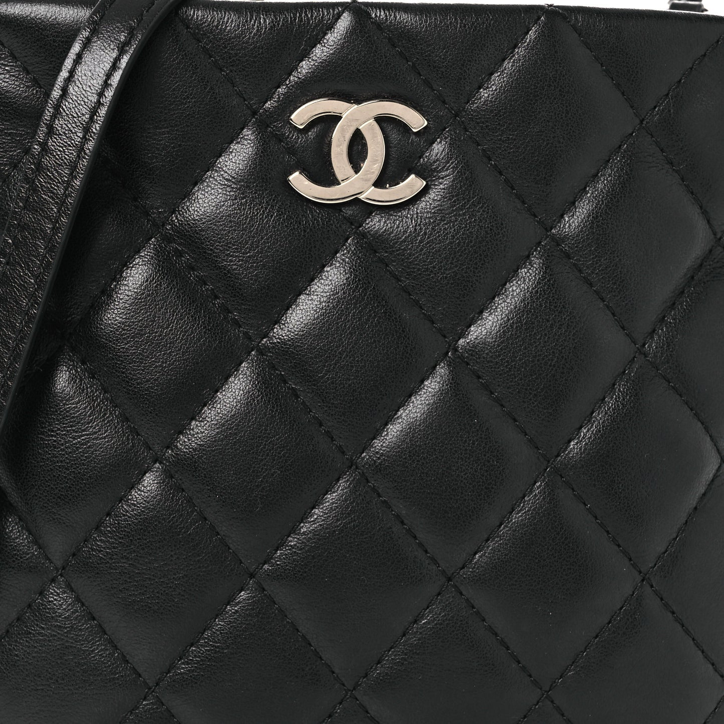 Calfskin Quilted Crossbody Bag Black