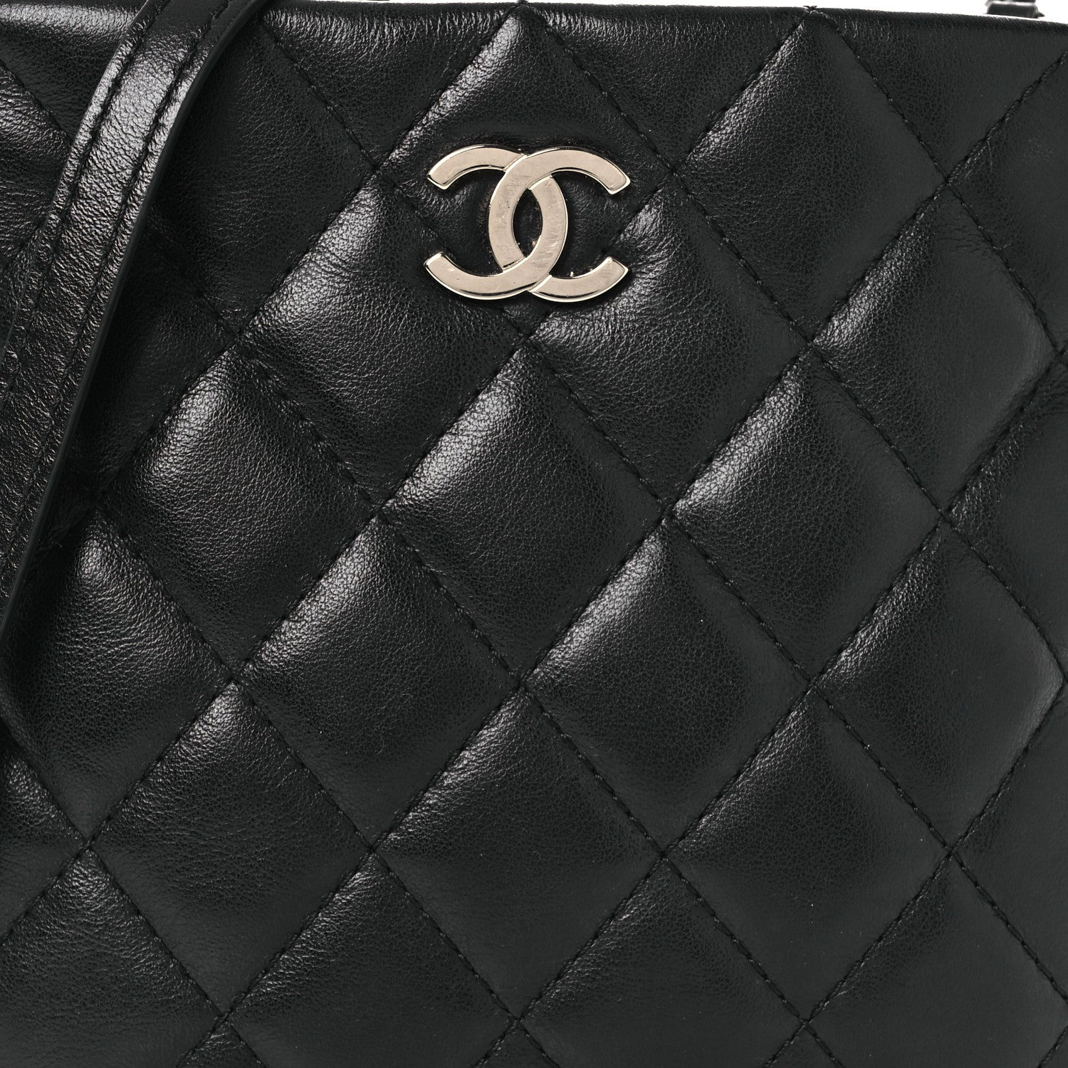 Chanel Calfskin Quilted Crossbody Bag Black 9 of 12
