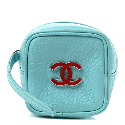 Chanel Calfskin CC Coin Purse Turquoise 1 of 11