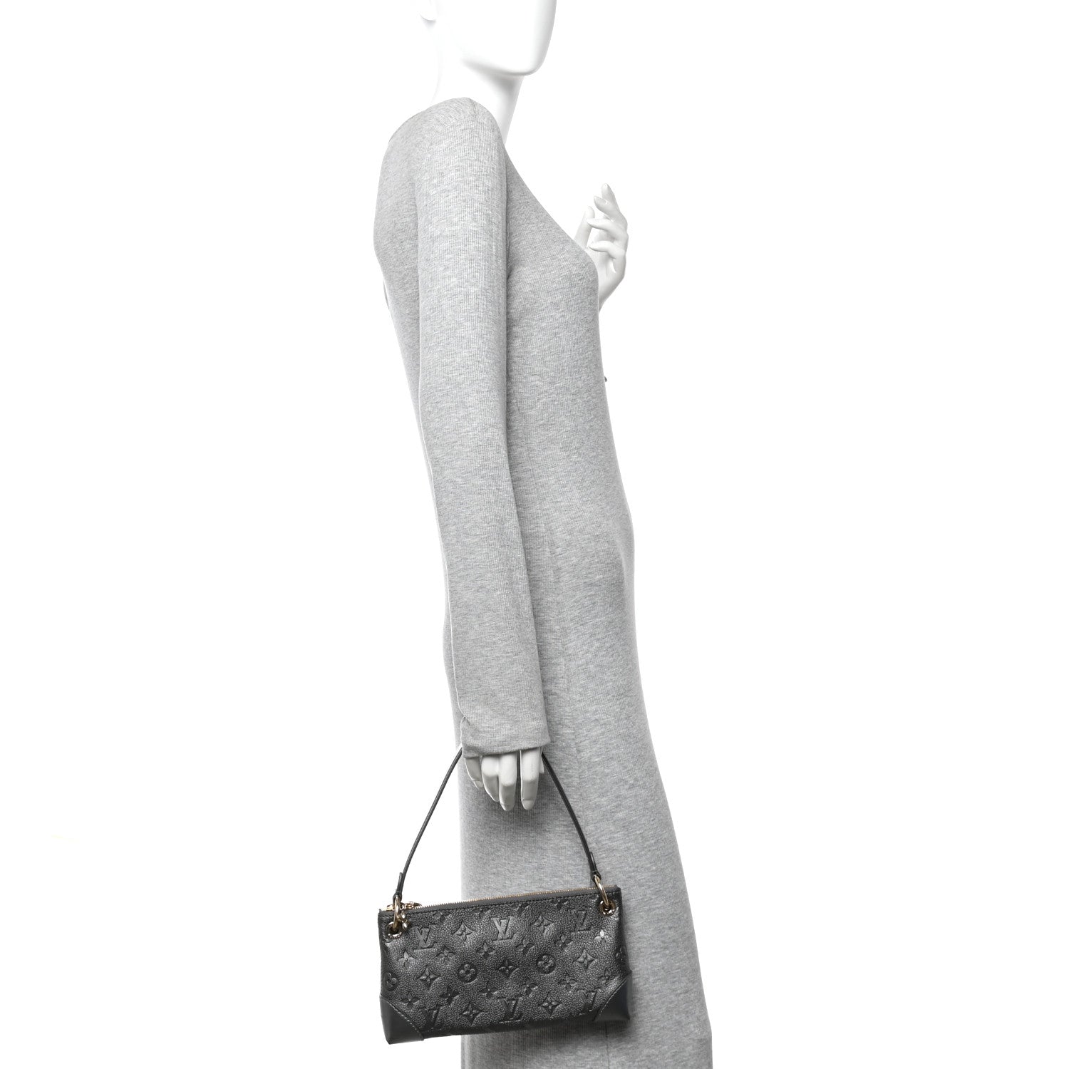 Louis Vuitton Shimmery Empreinte Pochette Sevres Gun Metal 2 of 9