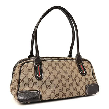 Gucci Monogram Small Princy Satchel Dark Brown 3 of 10