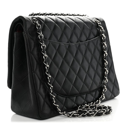 Chanel Lambskin Quilted Maxi Double Flap Black 3 of 13