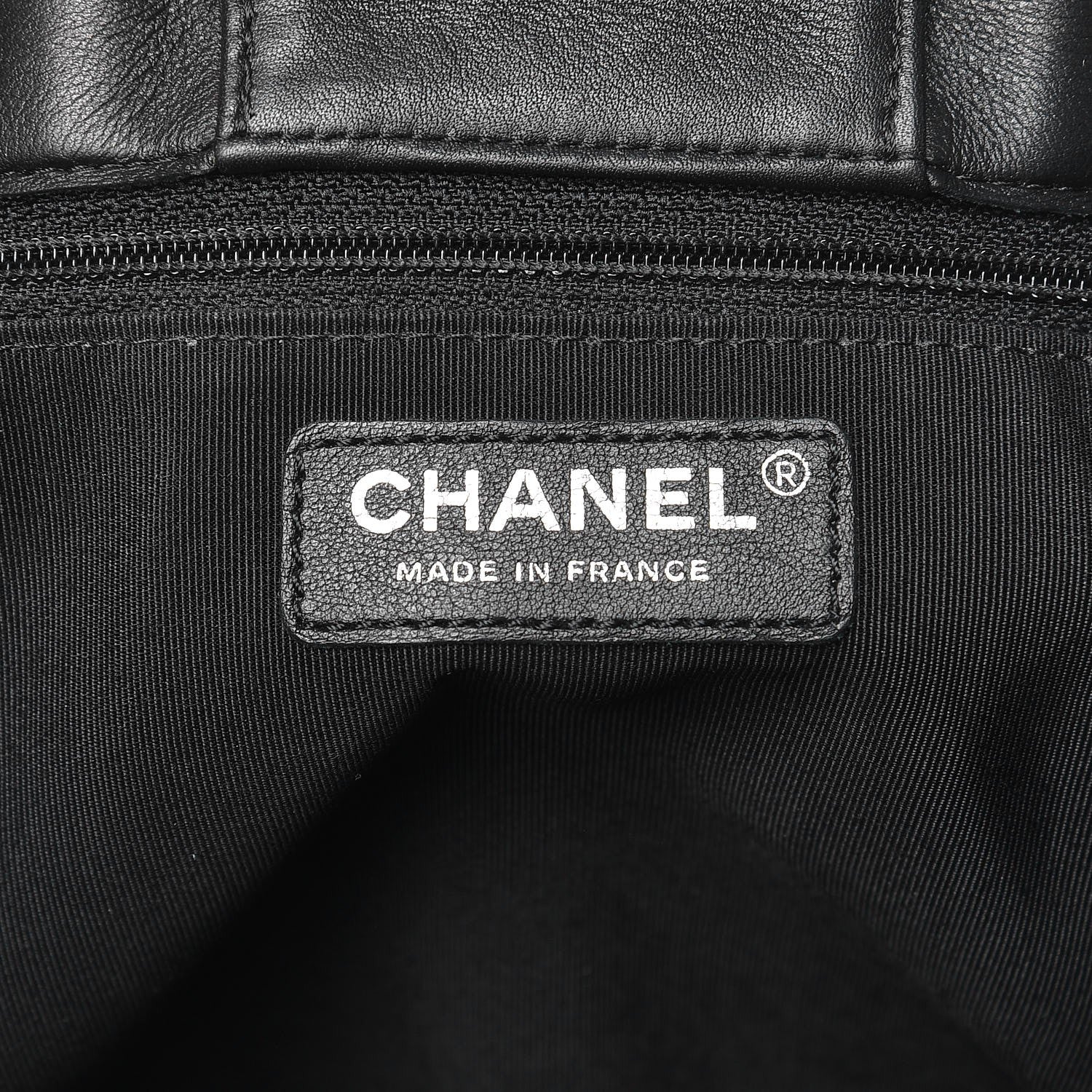 Chanel Calfskin Quilted Large CC Shopping Tote Black 6 of 12