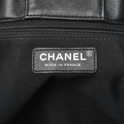 Chanel Calfskin Quilted Large CC Shopping Tote Black 6 of 12