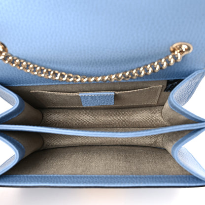 Gucci Dollar Calfskin Small Interlocking G Shoulder Bag Mineral Blue 5 of 13