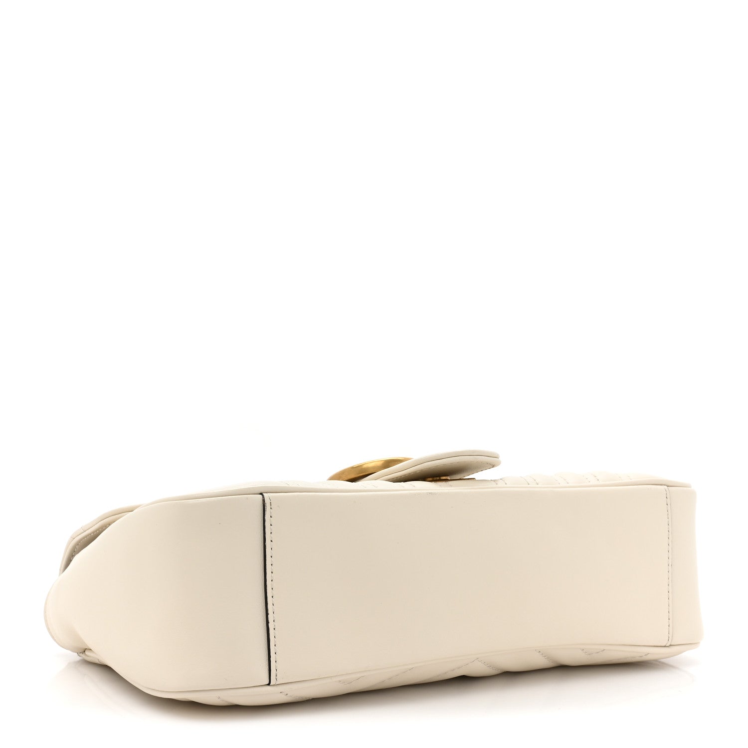Gucci Calfskin Matelasse Small GG Marmont Shoulder Bag White 4 of 10