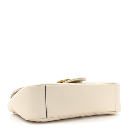 Gucci Calfskin Matelasse Small GG Marmont Shoulder Bag White 4 of 10