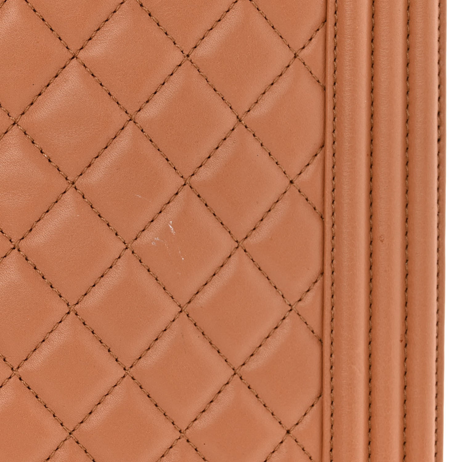 Chanel Calfskin Quilted Boy Shopping Tote Camel 14 of 16