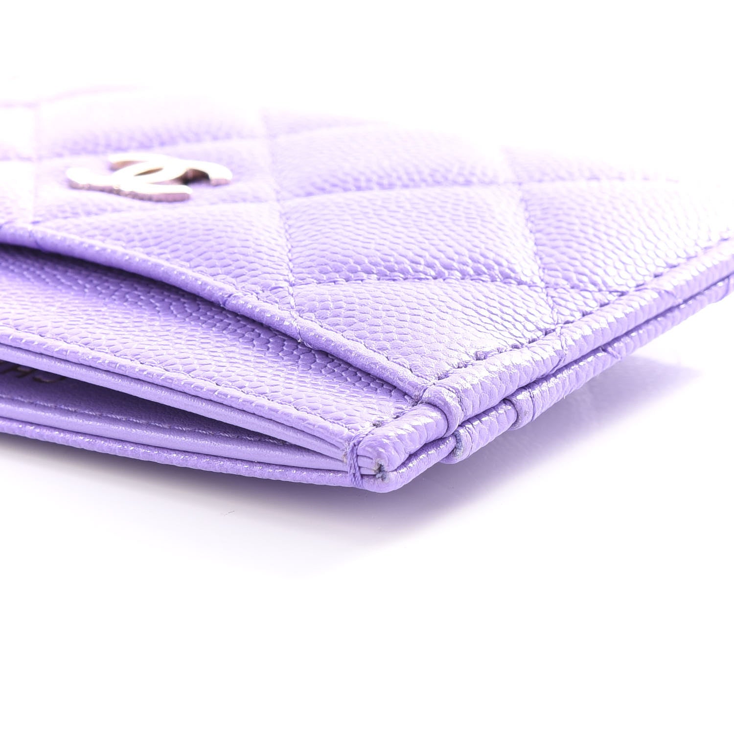 Chanel Caviar Quilted Card Holder Purple 8 of 12