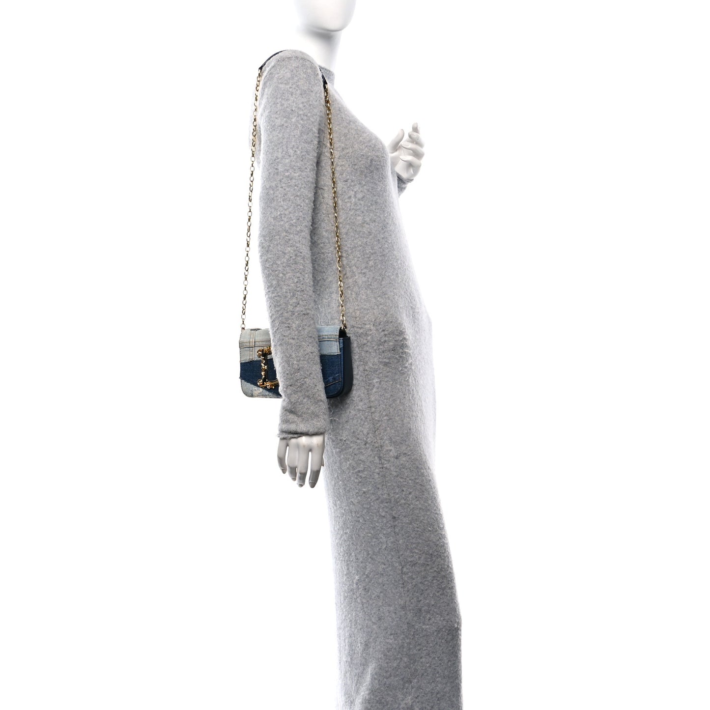 Denim DG Girls Shoulder Bag Blue