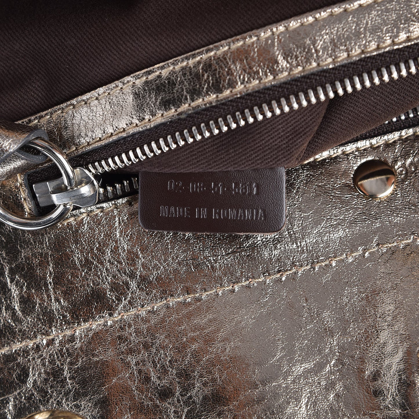 Metallic Calfskin Odessa Bag Gold