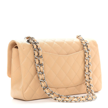 Chanel Caviar Quilted Medium Double Flap Beige 3 of 10
