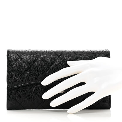 Chanel Caviar Quilted Large Flap Wallet Black 2 of 14