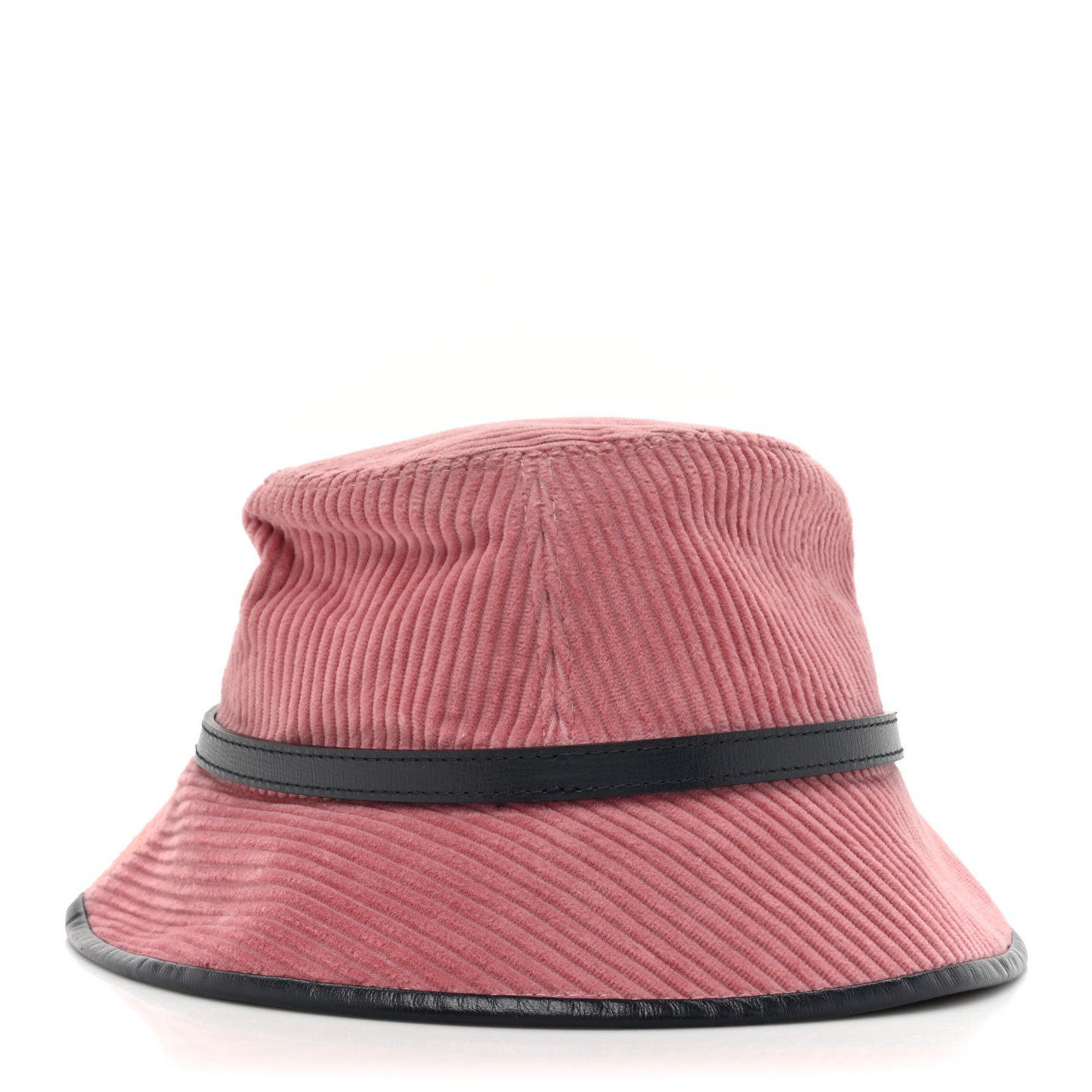 Lanzo Stretch Cord Azalea Calfskin Horsebit Bob Mulina Bucket Hat M Lipstick Rose Blue