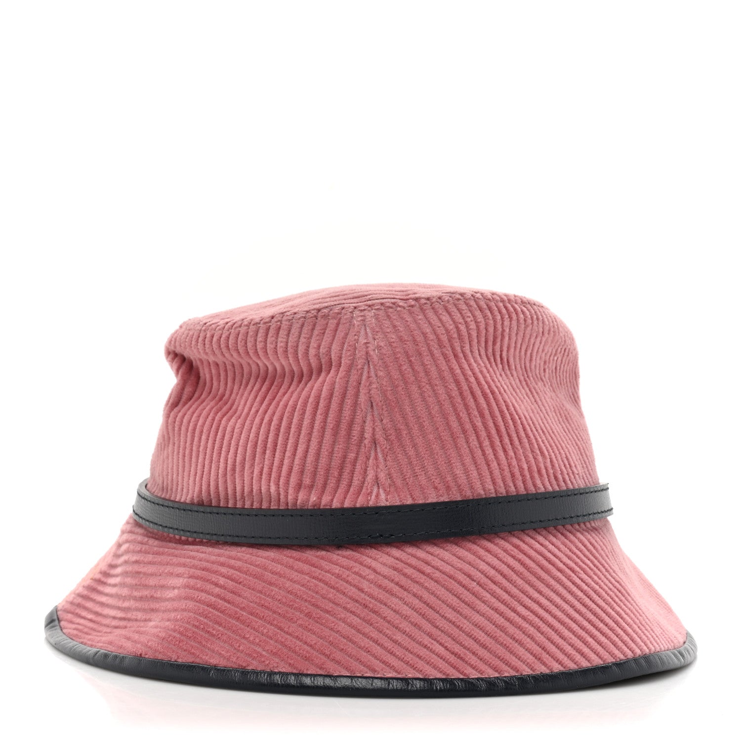 Gucci Lanzo Stretch Cord Azalea Calfskin Horsebit Bob Mulina Bucket Hat M Lipstick Rose Blue 5 of 9