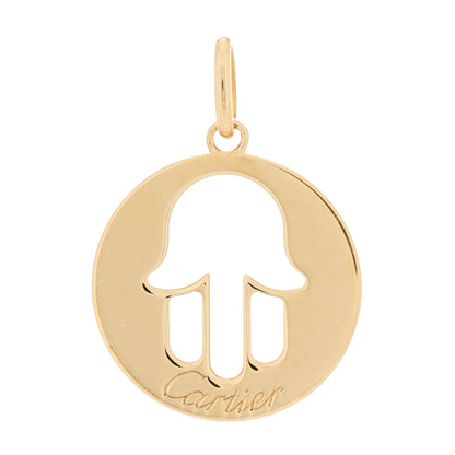 Cartier 18K Yellow Gold Hand of Fatima Symbol Pendant 1 of 3