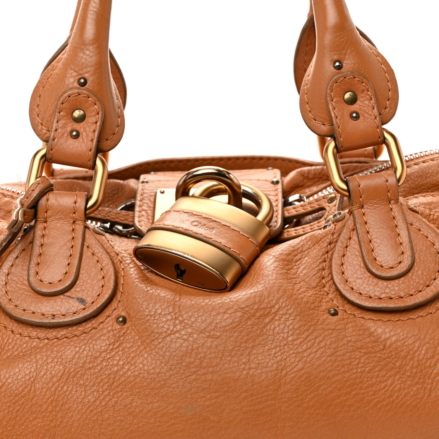 Chloe Calfskin Medium Paddington Satchel Tan 7 of 12