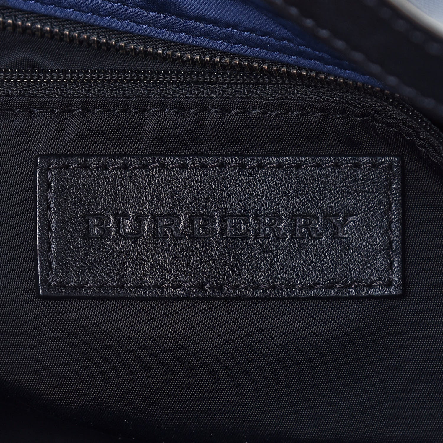 Burberry Nylon Check Small Buckleigh Packable Tote Navy Blue 5 of 15