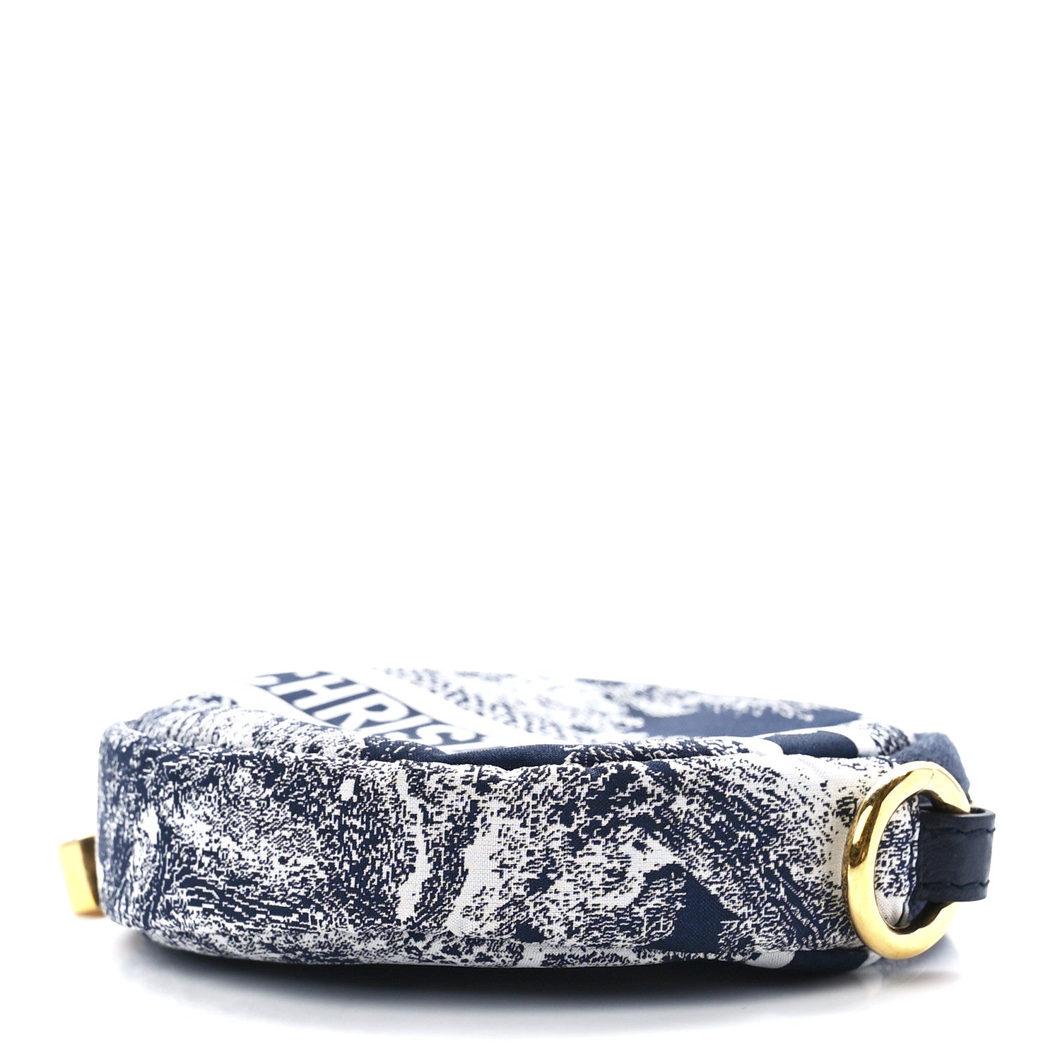 Christian Dior Technical Fabric Embroidered Toile De Jouy DiorTravel Round Coin Purse Blue 9 of 11