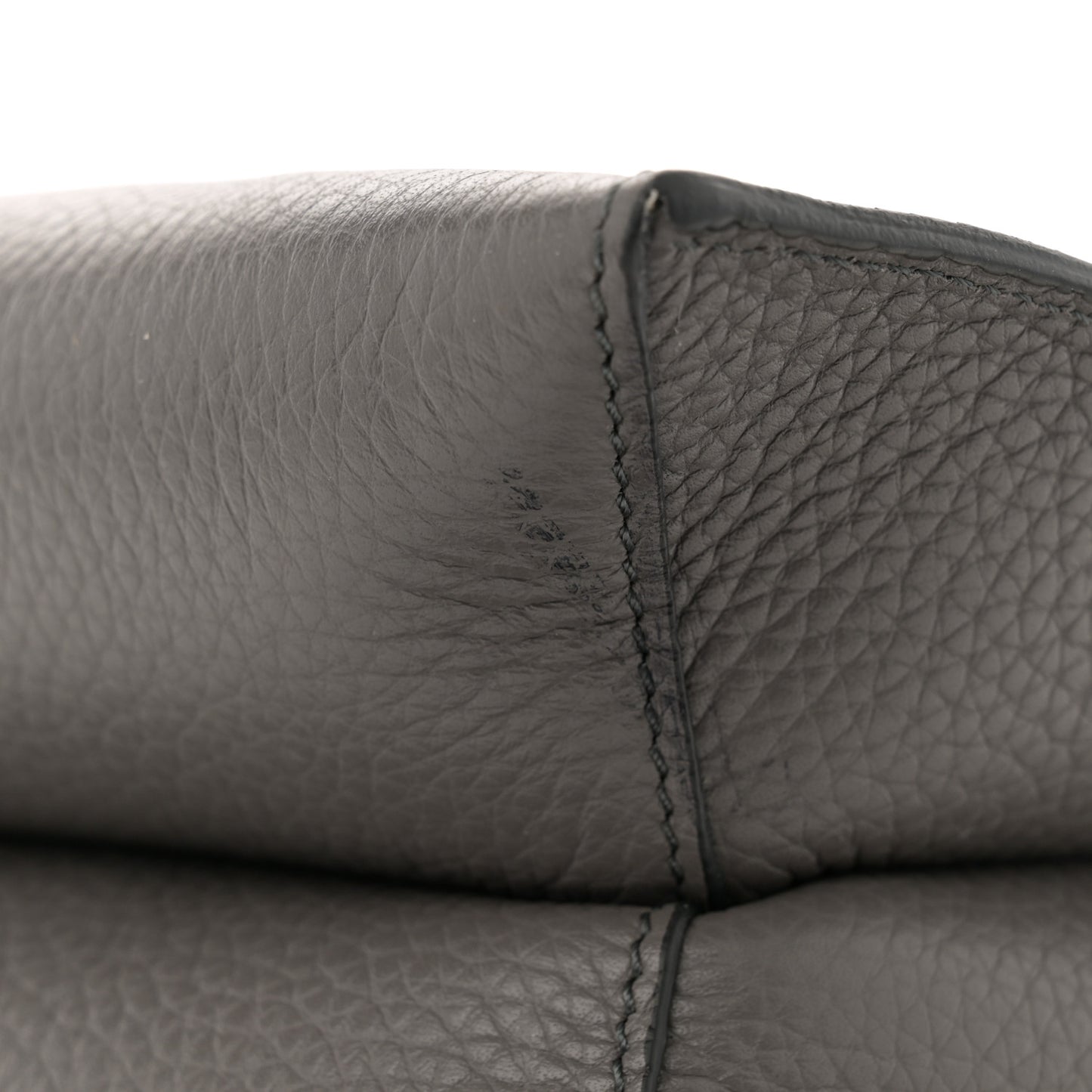 Pebbled Calfskin Small Alix Padlock Zip Hobo Bag Grey