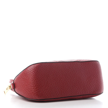 Burberry Heritage Grain Check Embossed Small Orchard Bowling Bag Military Red 3 of 7