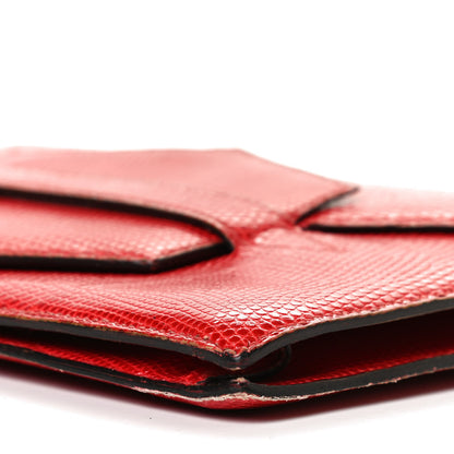 Hermes Lizard Faco Clutch Red 8 of 11