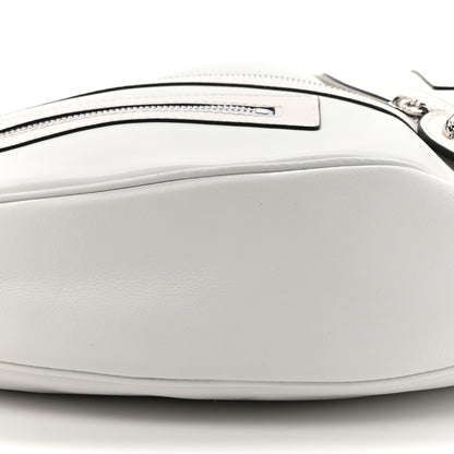 Versace Calfskin Medium Repeat Zip Hobo Optical White 9 of 9