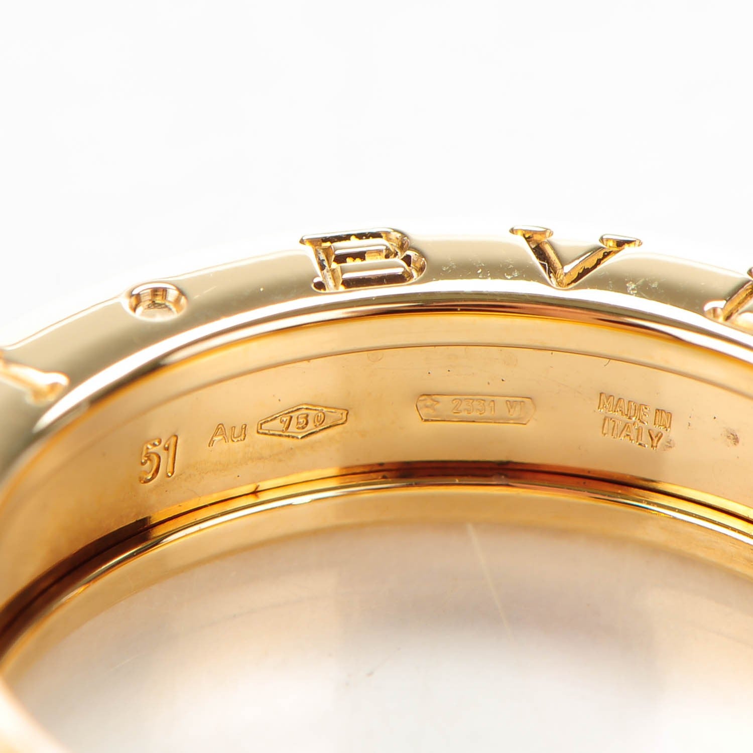 Bulgari 18K Yellow Gold B.Zero1 One-Band Ring 51 5.75 4 of 5