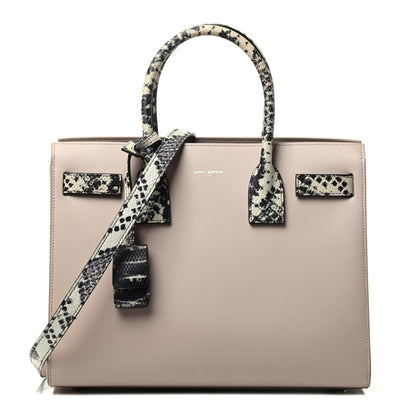 Saint Laurent Calfskin Embossed Python Baby Sac De Jour Powder Pink 1 of 6